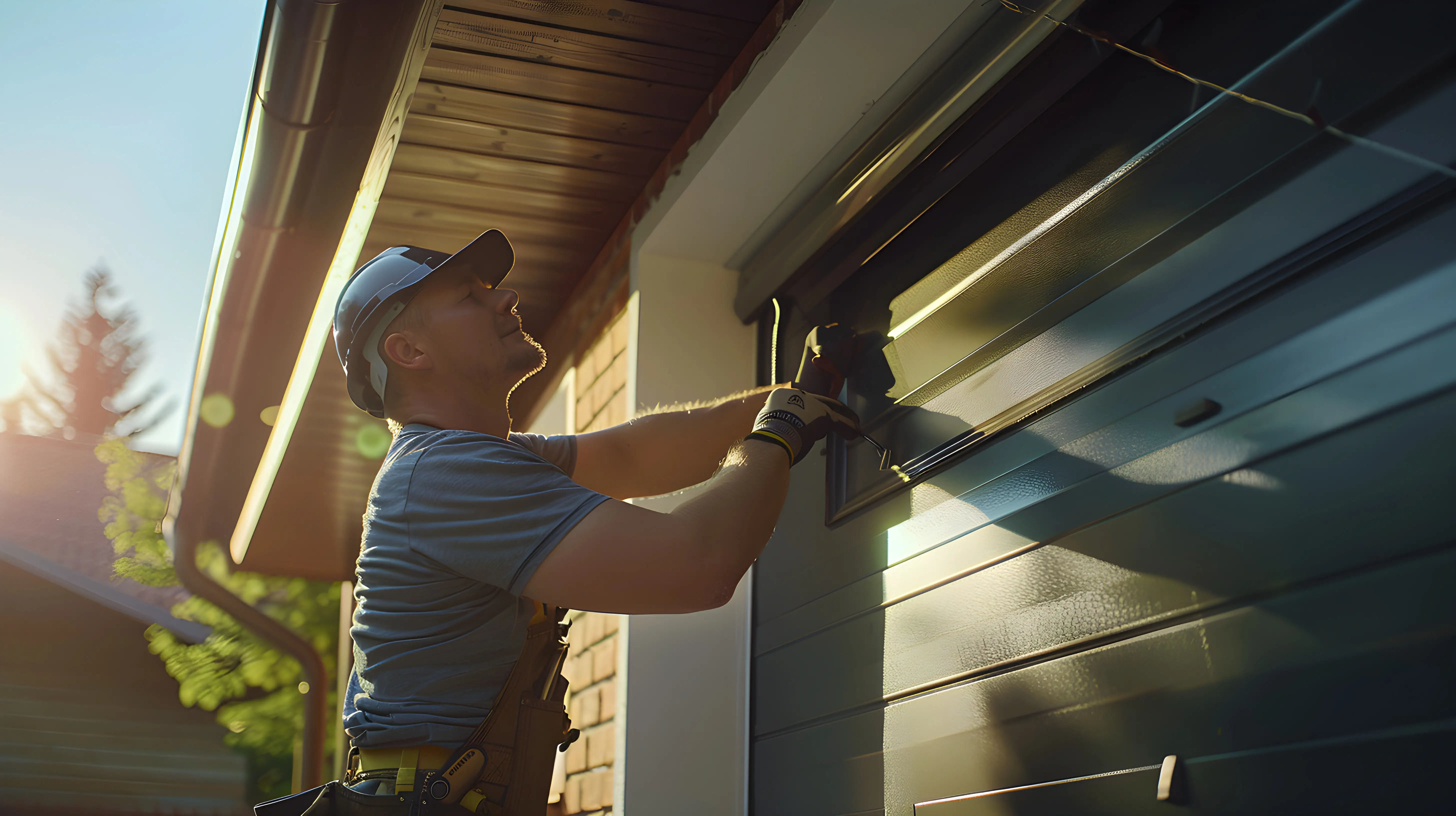 Handyman repairing a fixture in a customer's home